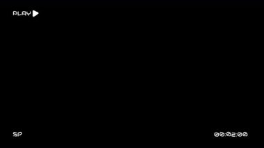 VHS Bant Kaydı Grunge Scratches and Dust ile Retro VHS oynatılıyor. Eski hasarlı video oynatıcısı. Yüksek kalite 4k görüntü