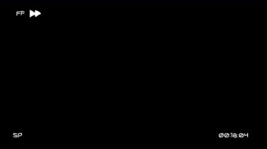 Hızlı İleri VHS Biçimi Kaplaması. Gürültü Objeleri TV Ekranı Sinyal Yok, Arıza Efekti. Yüksek kalite 4k görüntü