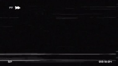 VHS Hızlı İleri Ekran. Gürültü Nesnelerini Ört TV Ekranı Sinyal Yok, Arıza Efekti. Yüksek kalite 4k görüntü