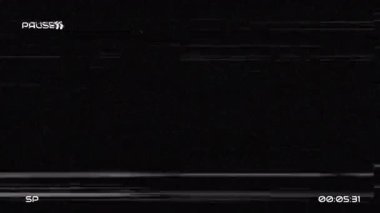 Eski video kaset PAUSE animasyonu. Gürültü Nesnelerini Ört TV Ekranı Sinyal Yok, Arıza Efekti. Yüksek kalite 4k görüntü