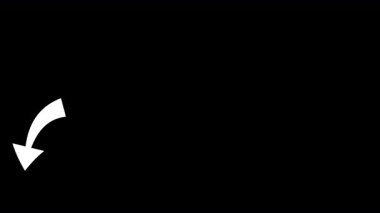 Şeffaf Arkaplanda İşaretli Oklar Animasyonu. Yüksek kalite 4k görüntü