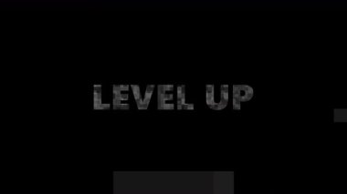 Dinamik Arıza Bozukluğu Efekti ile Döngülenmiş Metnin Düzey Canlandırması. Yüksek kalite 4k görüntü