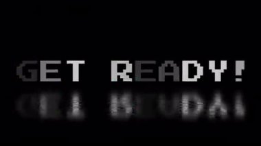 Retro Oyun Titreşimleri Hazırlanın Metni. Yüksek kalite 4k görüntü