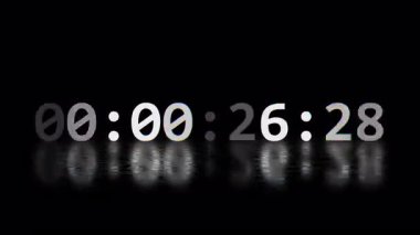 Dijital Zamanla Otuz Saniye Geri Sayımı, 30 'a 0. Yüksek kalite 4k görüntü
