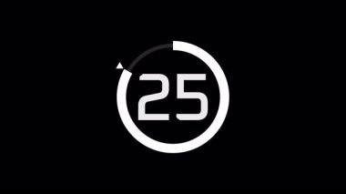 İlerleme Çemberi ile Dijital 30 Saniye Geri sayım Canlandırması