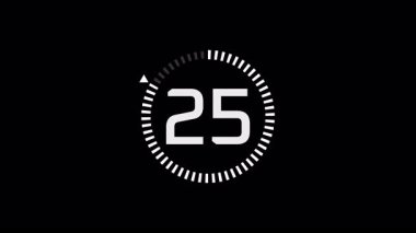 Gelişim Çemberi ile Modern 30 Saniye Geri sayım Zamanlayıcısı Canlandırması