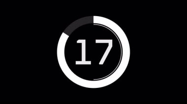 Dairesel İlerleme ile 20 Saniye Geri sayım Zamanlayıcısı Canlandırması