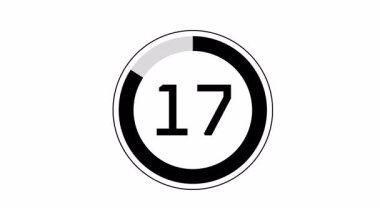 Temiz 20 Saniye Geri sayım Zamanlayıcısı Canlandırması