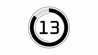 15 Saniyelik Sayaç Animasyonu - Dijital Süreç Saati