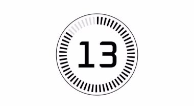 İlerleme Çemberi ile 15 Saniye Geri sayım Zamanlayıcısı Canlandırması