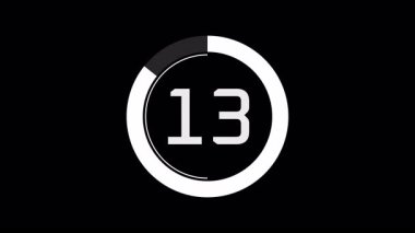 Animasyon 15 Saniye Geri sayım Süreci İlerleme Çubuğu Canlandırması