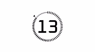 En Küçük Dijital Çember 15 Saniye Geri sayım Canlandırması