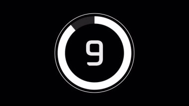 Dairesel İlerleme Çubuğu ile 10 Saniye Geri sayım Zamanlayıcısı Canlandırması