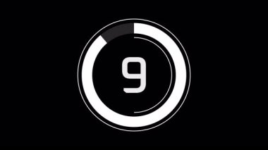 Dairesel İlerleme Çubuğu ile 10 Saniye Geri sayım Zamanlayıcısı Canlandırması