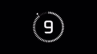 Dairesel İlerleme Çubuğu ile 10 Saniye Geri sayım Zamanlayıcısı Canlandırması