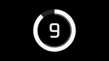 Dairesel İlerleme Çubuğu ile 10 Saniye Geri sayım Zamanlayıcısı Canlandırması