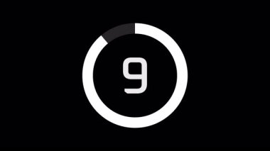 Dairesel İlerleme Çubuğu ile 10 Saniye Geri sayım Zamanlayıcısı Canlandırması