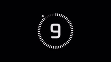 Dairesel İlerleme Çubuğu ile 10 Saniye Geri sayım Zamanlayıcısı Canlandırması