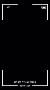 Kamera görüntüleyici çerçeve dikey, kayıt ekranı alfa kanal kayıt takip kamerası