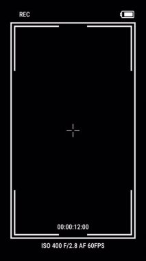 Kamera görüntüleyici çerçeve dikey, kayıt ekran alfa kanal izleme kamera görüntüleme grafiği