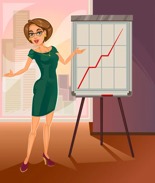 Vector mujer de negocios — Vector de stock