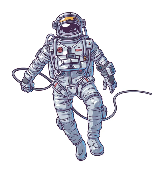 Vektorové ilustrace kosmonaut, — Stockový vektor