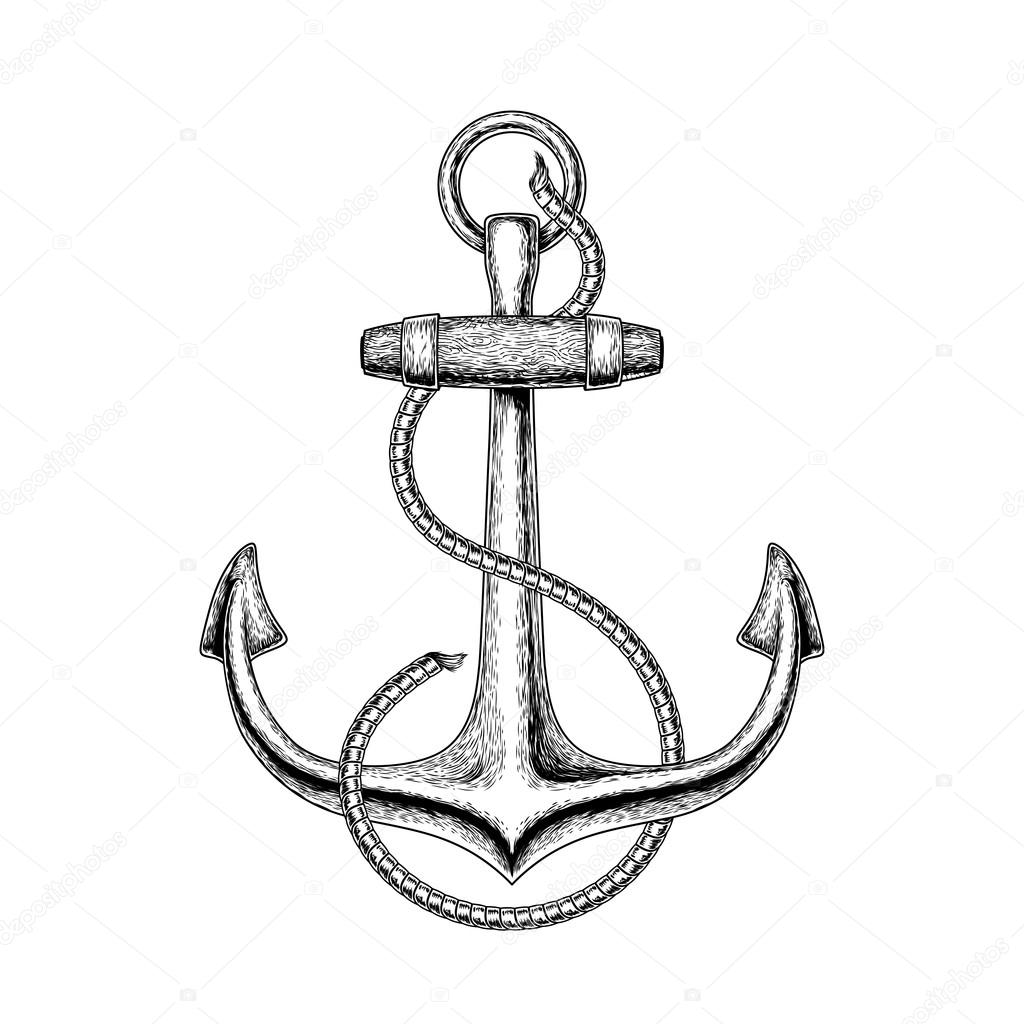 Vector illustration of a nautical anchor Stock Vector by ©vectorpocket  124327990