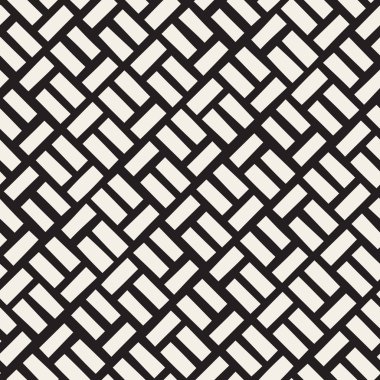 Vektör Dikişsiz Siyah Ve Beyaz Diyagonal Dikdörtgenler Kaldırım Deseni