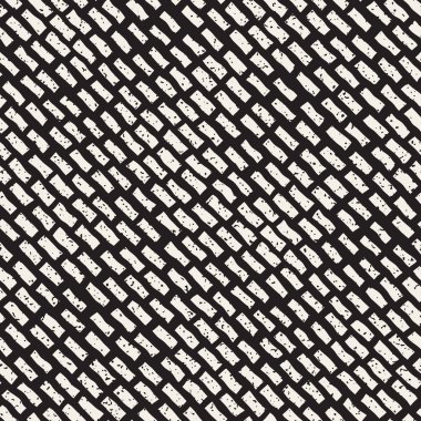 Vektör Dikişsiz Siyah Ve Beyaz El Çizilmiş Diyagonal Grunge Vuruş Deseni