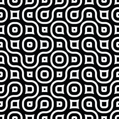 vektör Dikişsiz siyah-beyaz desen