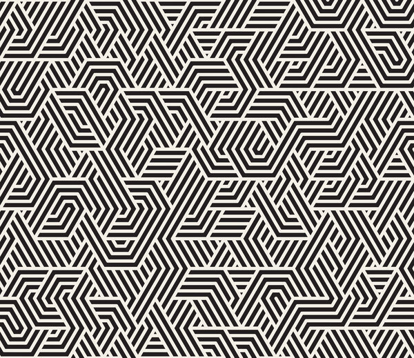 Vector Seamless Black and White Irregular Triangle Lines Geometric Pattern
