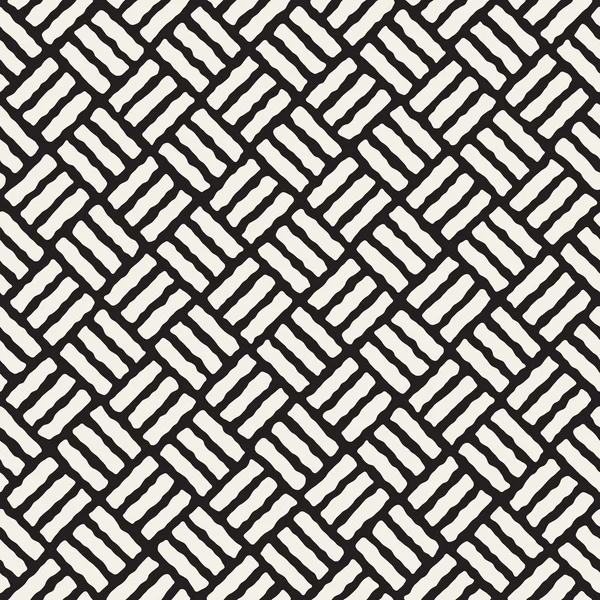 Vektör sorunsuz siyah ve beyaz el çekilmiş kaldırım desen