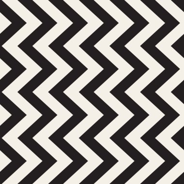 Vektör sorunsuz siyah ve beyaz üçgen çizgileri kılavuz deseni