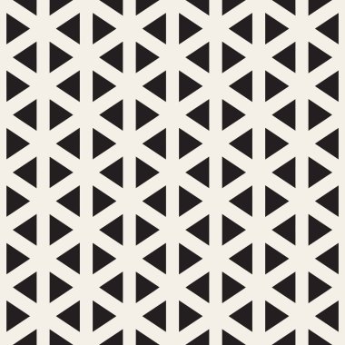 Vektör sorunsuz siyah ve beyaz üçgen çizgileri kılavuz deseni