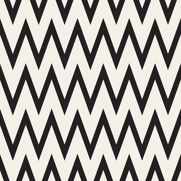 Vector sömlös svartvitt sicksack horisontella linjer geometriska mönster — Stock vektor