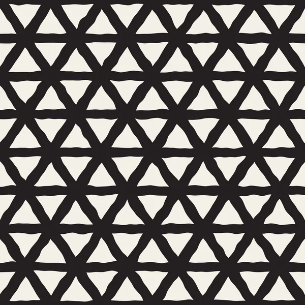 Modèle de grille de lignes de triangle noir et blanc sans couture vectoriel — Image vectorielle