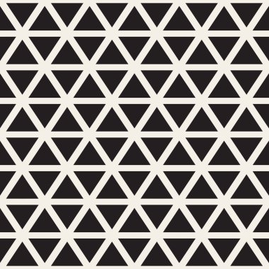 Vektör sorunsuz siyah ve beyaz üçgen çizgileri kılavuz deseni