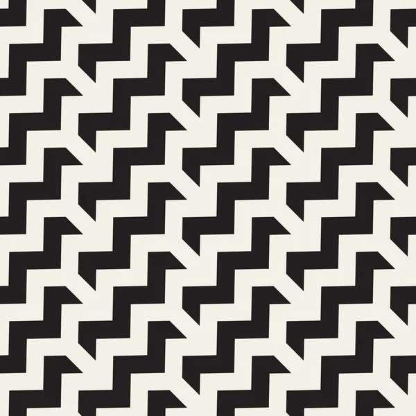 Vetor sem costura preto e branco Chevron ZigZag linhas padrão geométrico — Vetor de Stock