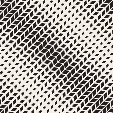 Vektör sorunsuz siyah ve beyaz dikdörtgen çapraz yarı ton geometrik desen