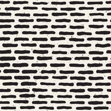 Yatay Grunge satırları desen vektör Dikişsiz el çekilmiş