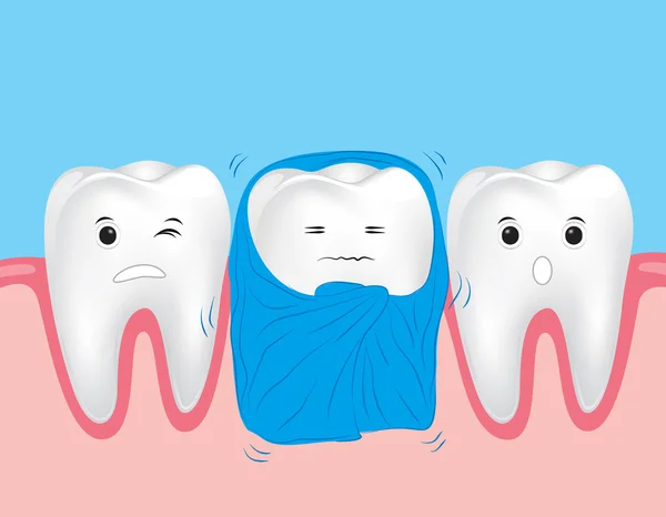 Dientes sensibles. frío — Archivo Imágenes Vectoriales