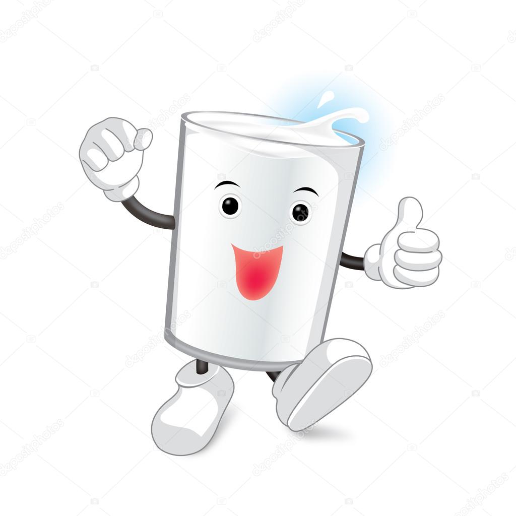 Glass Milk Cartoon Stock Vector Image By C Wowow