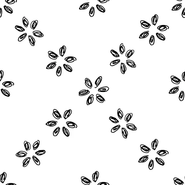 Fleur noire abstraite — Image vectorielle
