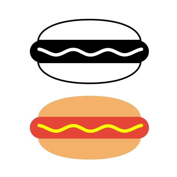 Icono de perro caliente. — Vector de stock