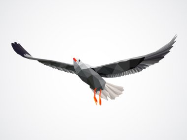 Geometrik martı illüstrasyon