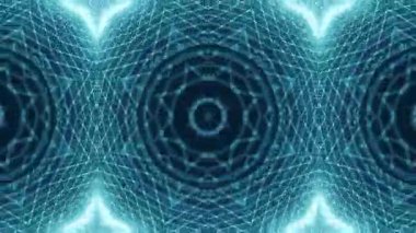 Soyut Mavi Kaleydoskop Deseni Görsel Ağ Bağlantılarını Göster.