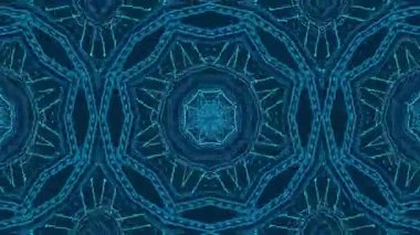 Soyut Dijital Devre Şablonu, Kaleydoskopik Teknoloji Arkaplanı, Mavi Tonlar Çizimi.