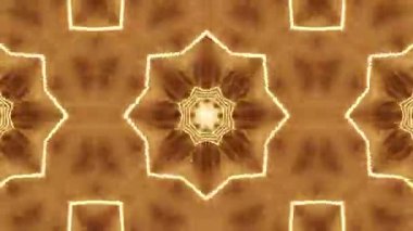 Altın ve kahverengi tonlarında parıldayan çizgilerle soyut geometrik desen.