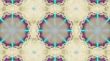 Simetrik Şekiller ve Geometrik Tasarımların Kaleydoskopik Soyut Deseni.