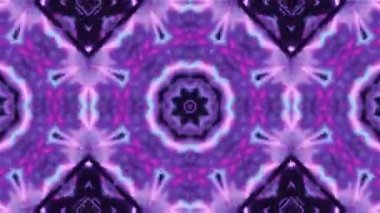Soyut ve büyüleyici dijital sanat kaleydoskop deseni ve canlı mor renkleri ile.